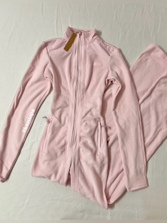 SKIMS Pants - SKIMS Outdoor Fleece Ski Catsuit Jumpsuit Pink Cherry Blossom